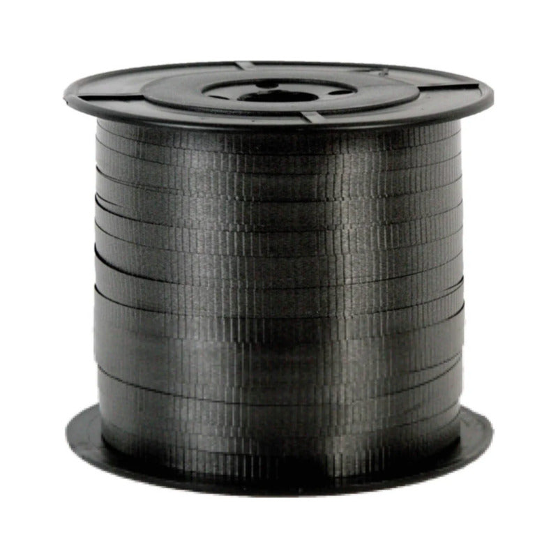 Listón Curling Color Negro 2 Carretes De 5mm X 91m Negro Curling