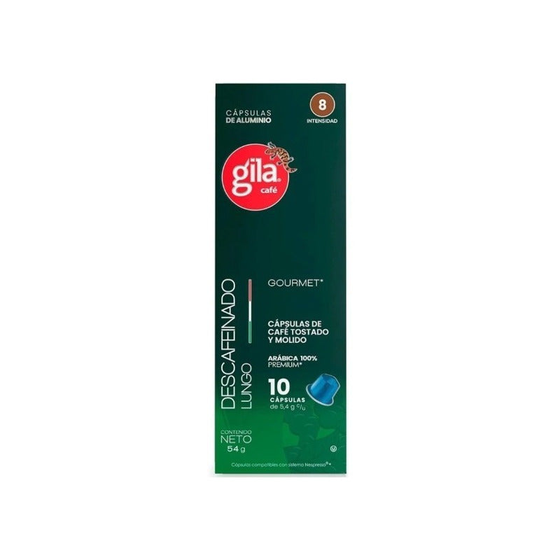 Cápsulas Café Descafeinado Gila Sist Nespresso 54g (2 Cajas)