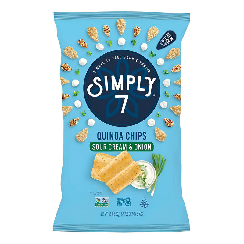 Botana Simply 7 Chips De Quinoa Crema Y Cebolla 99g