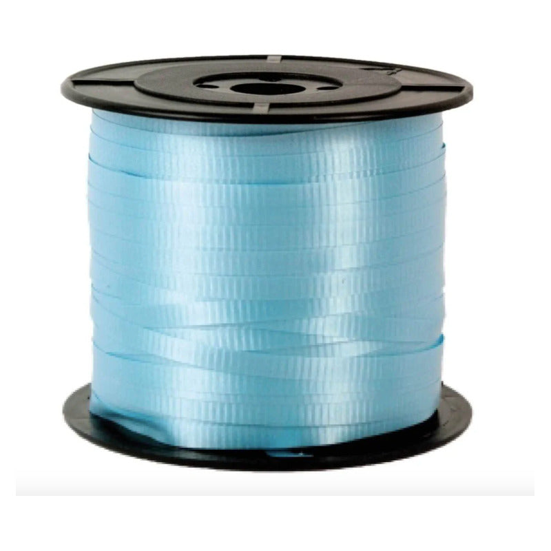 Listón Curling Color Azul Pastel 6 Carretes De 5mm X 91m Azul Pastel Curling