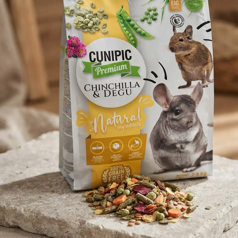 Cunipic Premium Alimento Para Chinchilla Y Degu, 2.5 Kg