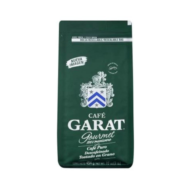 Café En Grano Garat Descafeinado Gourmet 454 G ( 1 Bolsa)