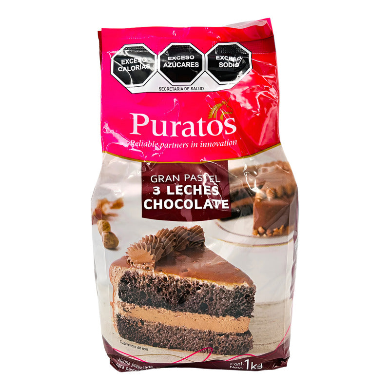 Puratos Harina Gran Pastel Chocolate Tres Leches 1kg (3pzs)