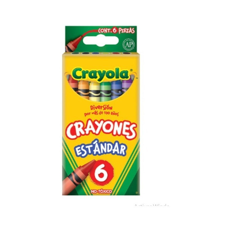 Crayón Crayola   Redondo 12 Cajas Con 6 Pz C/u   Delgado