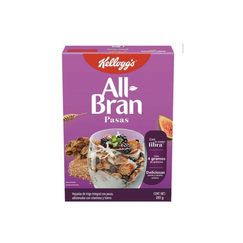 Cereal All Bran Nutri Fibra Pasas Kellogg's 285 Gr D