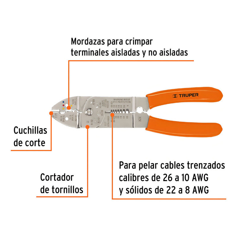 Pinza Pelacables 9' Truper 17353