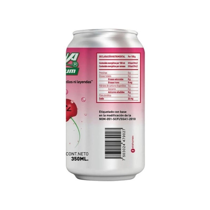 Agua Carbonatada Elisha Aluminium Sabor A Cereza 12pz