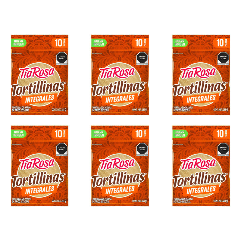 Tortillas De Harina Integrales Tía Rosa 6 Piezas De 255gr