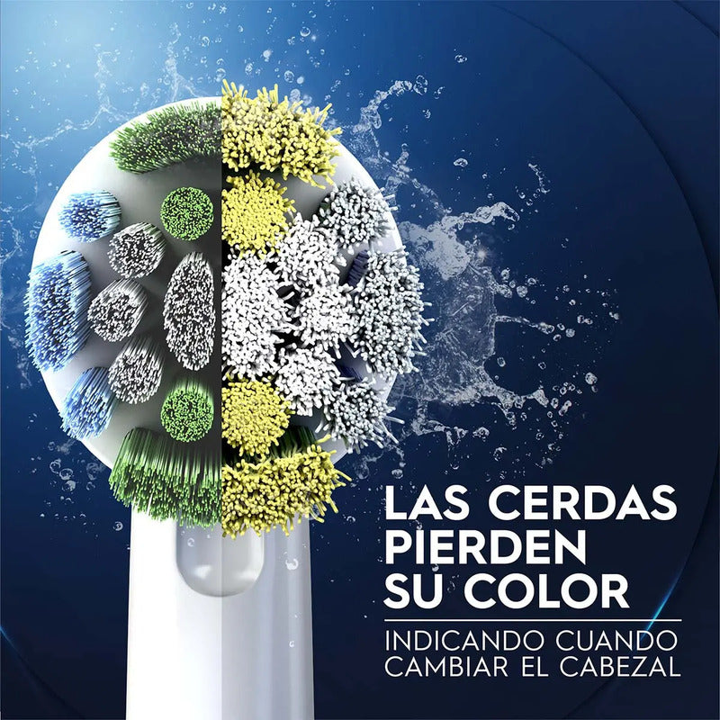Cabezal Redondo De Repuesto Para Cepillo Eléctrico Oral-b Pr Blanco/azul