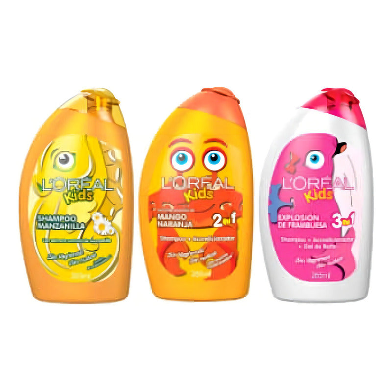 Shampoo L'oréal Kids 3 Pzas De 265 Ml C/u