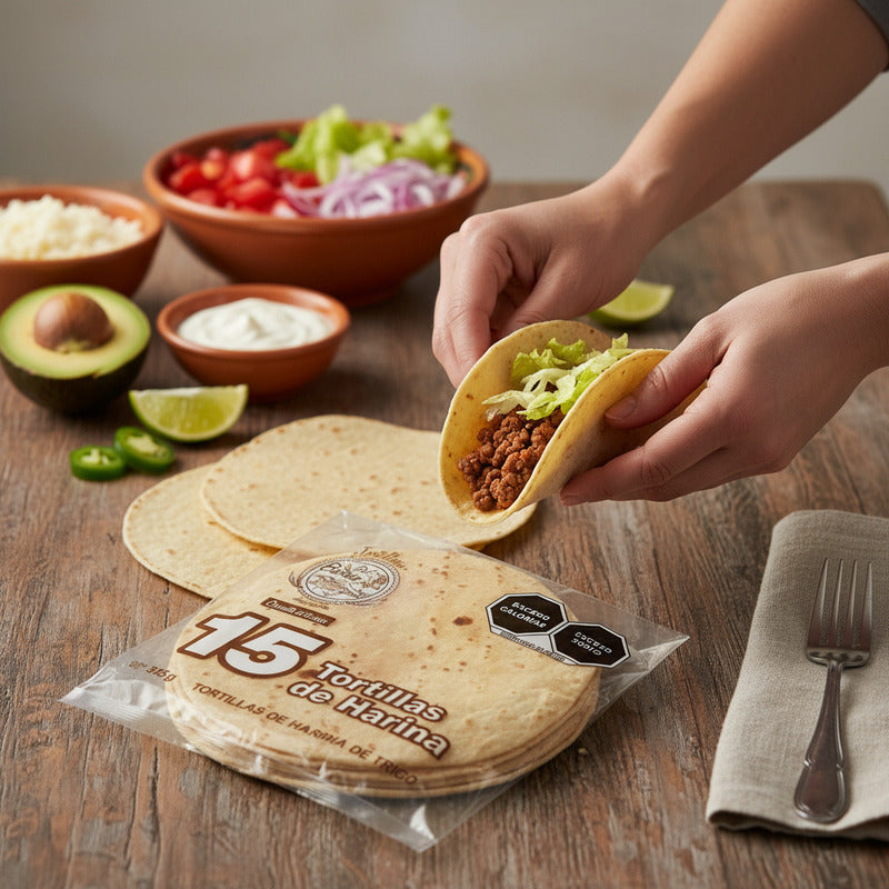 Tortillas De Harina Del Barrio Estilo Casero 6 Pzas De 315gr