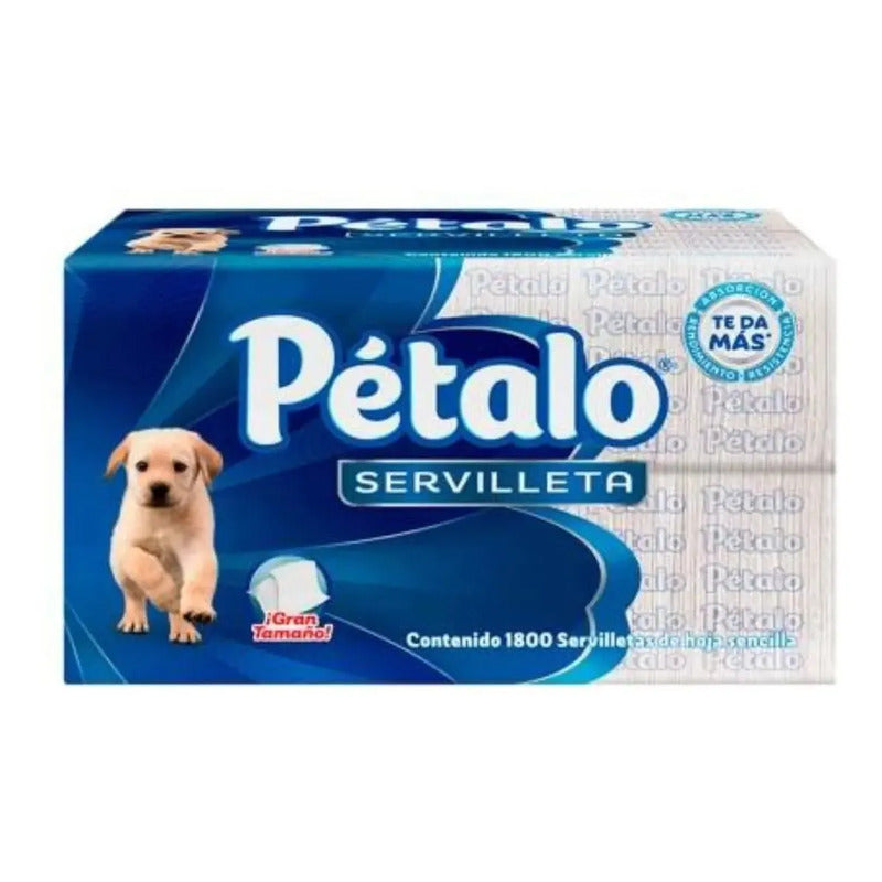 Servilletas Petalo Gran Tamaño Pack 1800 Pz Hoja Sencilla Blanco