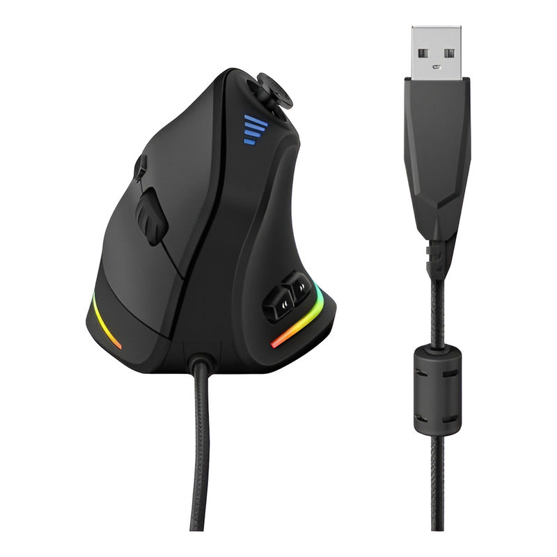 Mouse Usb Profesional Vertical Para Gamers Negro