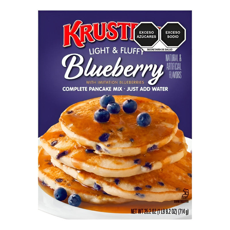 Harina Para Hot Cakes Krusteaz Sabor Moras 3 Piezas De 714gr