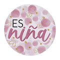Etiqueta Rosa Para Baby Shower Es Niña De 4.5x4.5cm 48 Pz Rosa
