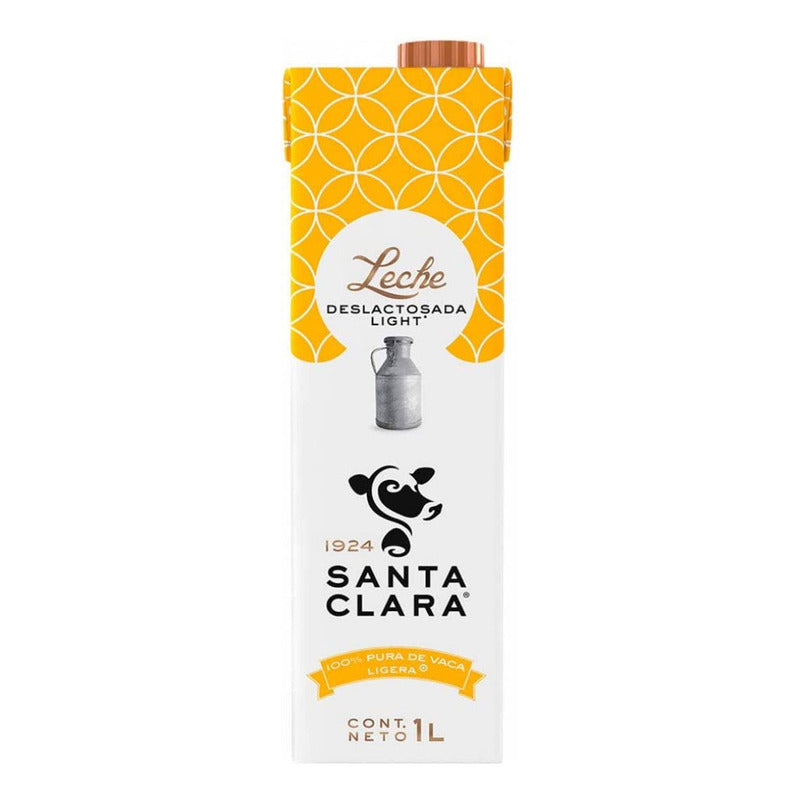Leche Deslactosada Light Santa Clara 12 Pzas De 1 L C/u