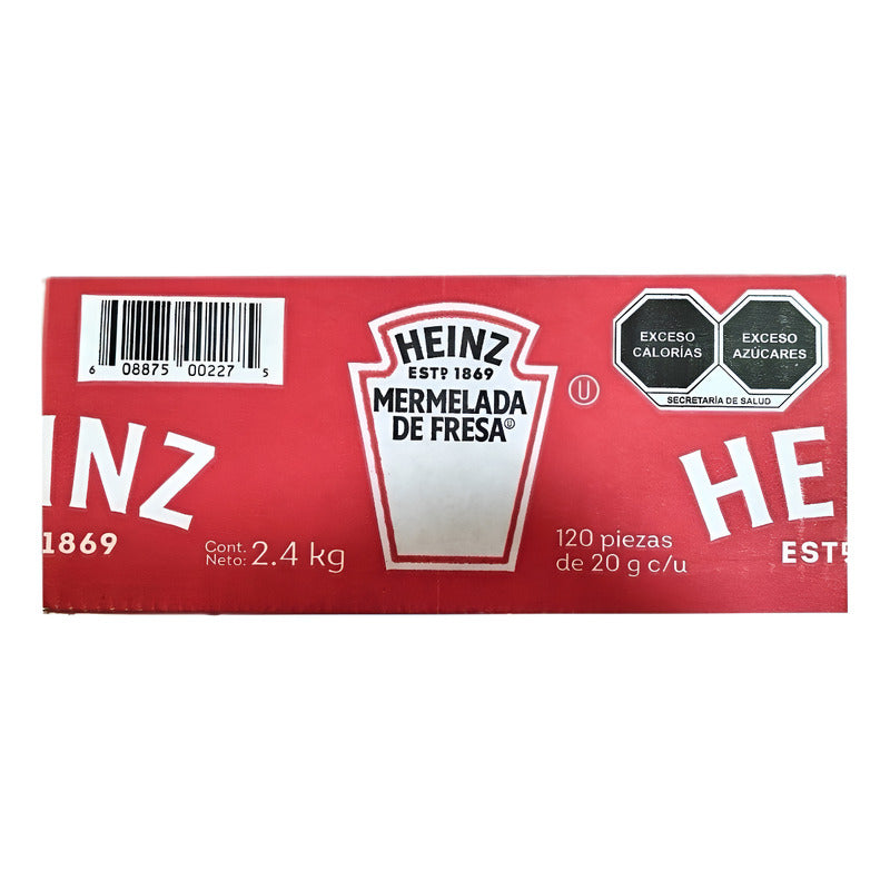 Mermelada De Fresa Heinz 120 Blisters De 20g C/u (2.4 Kg)