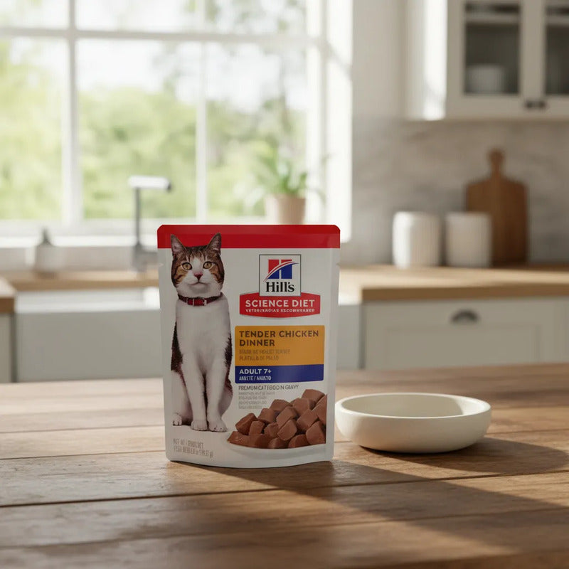 Alimento Húmedo Gato Senior Pollo Trocitos En Gravy, 79 G