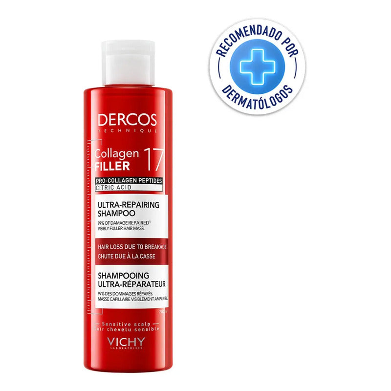 Vichy Dercos Shampoo Ultra Reparador Daño Quebradizo 200ml