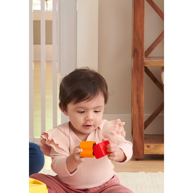 Fisher-price Fgp10 Primeros Bloques Del Bebe 6m+ Color Amarillo Con Azul
