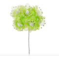 Ramito De 6 Rosas Con Perlas Color Verde De 10cm 3 Pz Verde Claro
