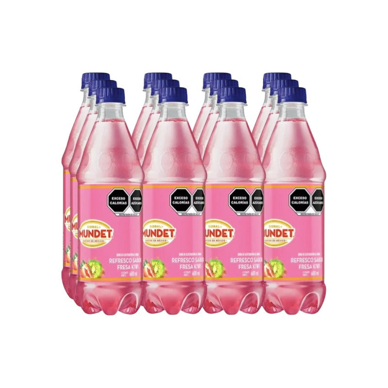 Refresco Sidral Mundet Sabor Fresa-kiwi 600 Ml (12pzas)