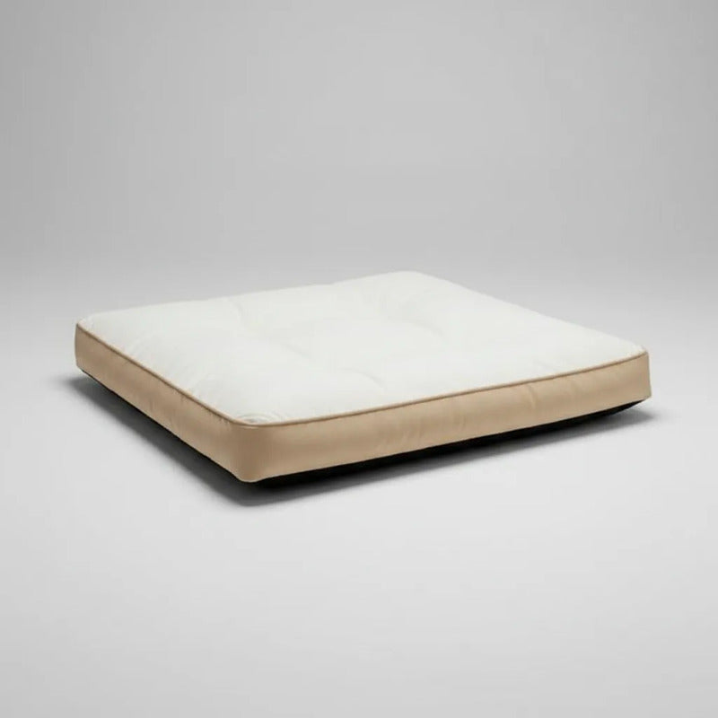 Cama Rectangular Extendida Color Café Para Perro, Grande Marrón Claro Cuadrado