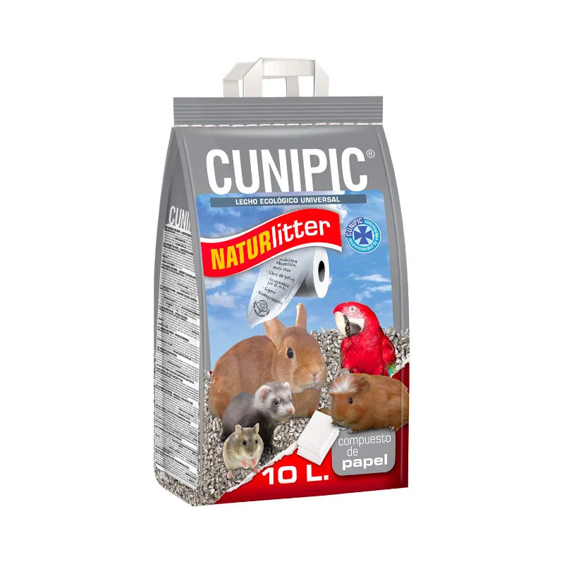 Sustrato De Papel Orgánico Tipo Pellet Peq. Mascotas, 10 L Gris