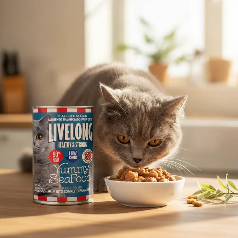 Alimento Natural Húmedo Para Gato Delicias Del Mar, 354 G