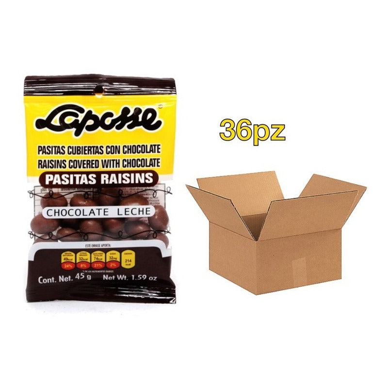 Pasita Con Chocolate Laposse 45gr (caja Con 36pzas)
