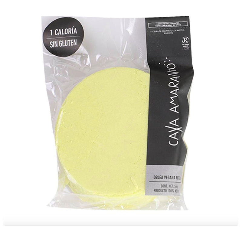 Oblea De Amaranto Caxa Sabor Matcha 3 Paquetes De 55 G
