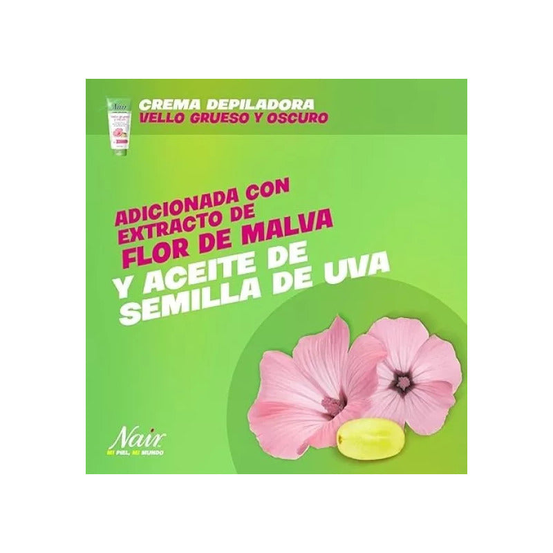 Nair Crema Depiladora Corporal Vello Grueso Y Oscuro 150 Ml. Probada Por Dermatólogos Con Ingredientes Naturales Piel Suave Y Tersa Hasta Por 1 Semana