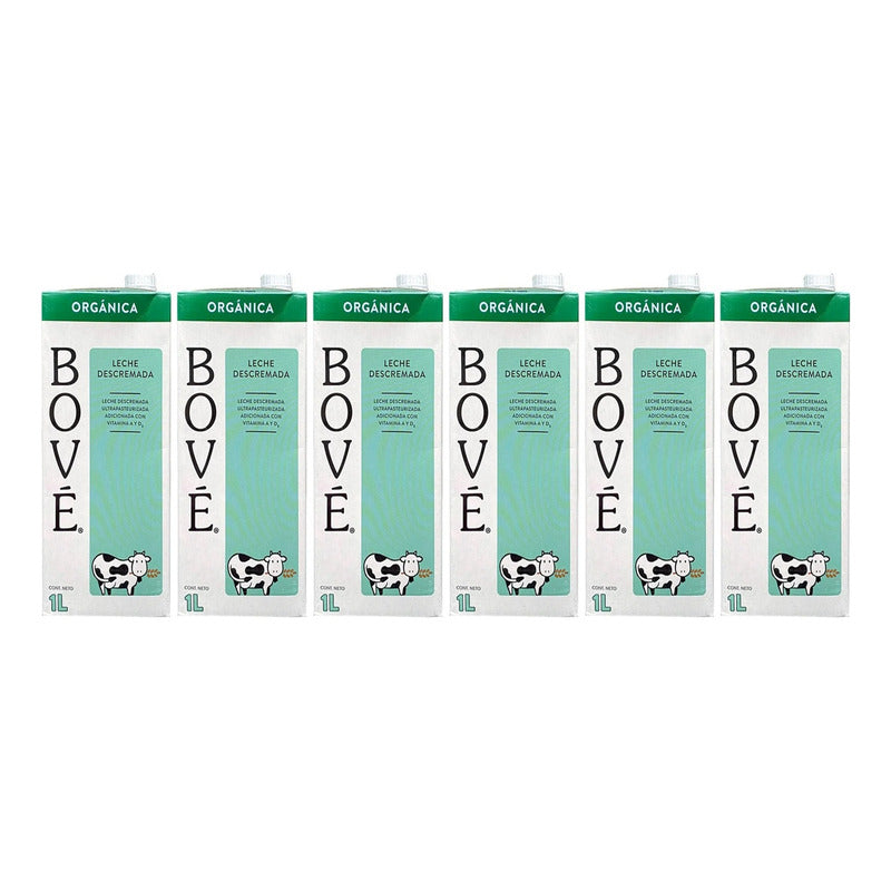 Leche Bové Orgánica Descremada 1 L (6 Pz)