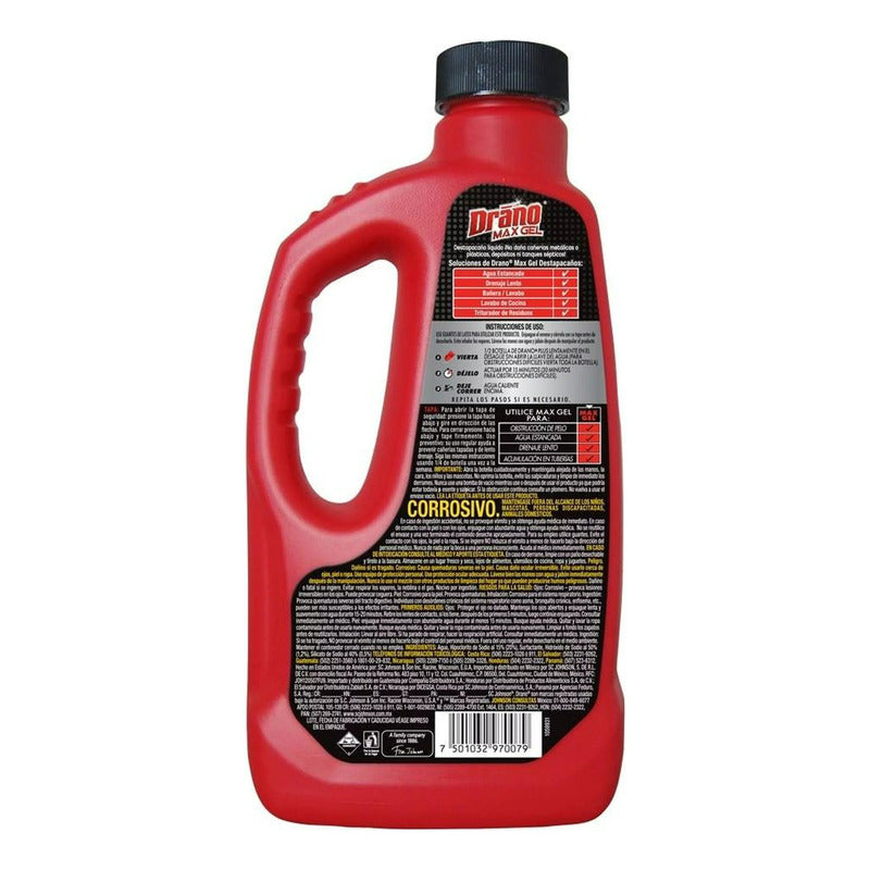 Destapacaños Líquido Dráno  Gel 946 Ml