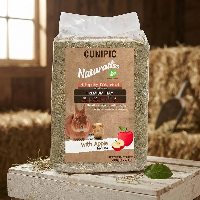 Cunipic Naturaliss Heno Con Manzana Para Peq Mascotas, 500 G