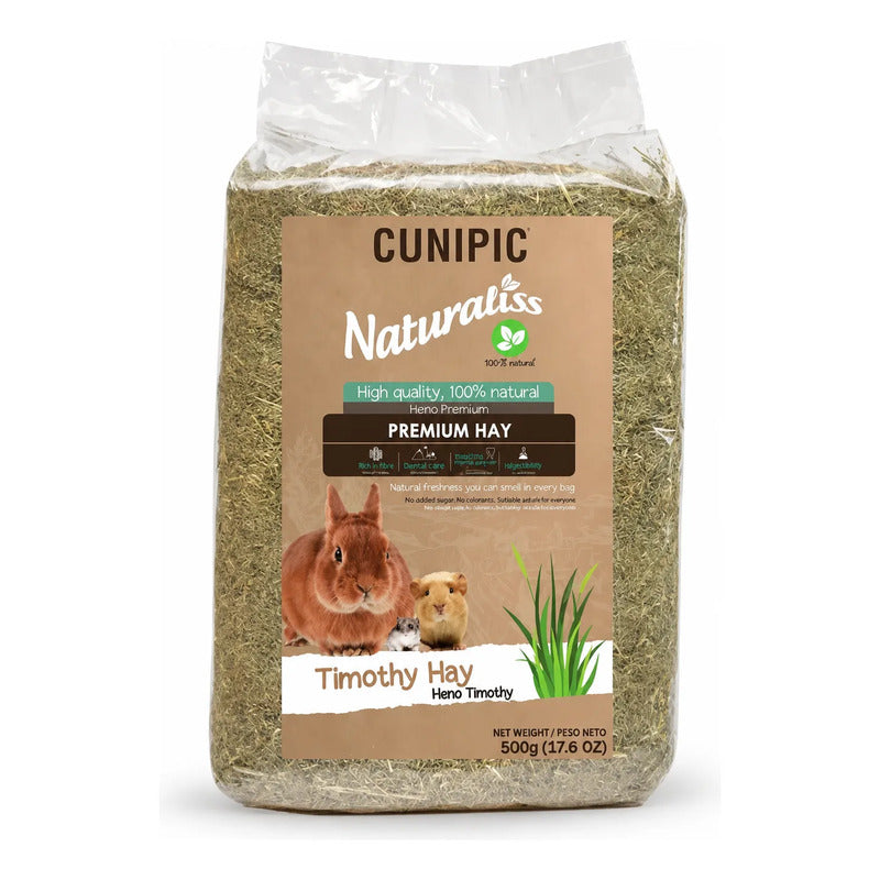 Cunipic Naturaliss Heno Timothy Para Pequeños Mascotas 500 G