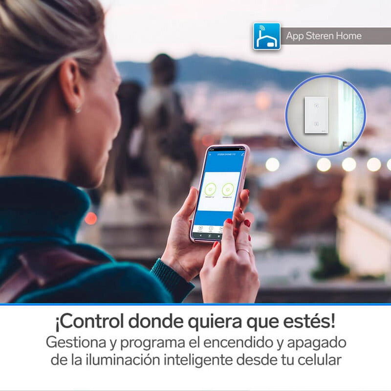 Doble Apagador Wi-fi, De Pared | Shome-110 10 A 127v Blanco