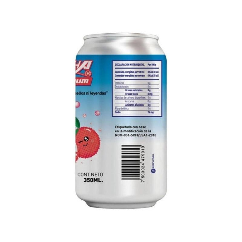 Agua Carbonatada Elisha Aluminium Sabor A Lychee 6pz