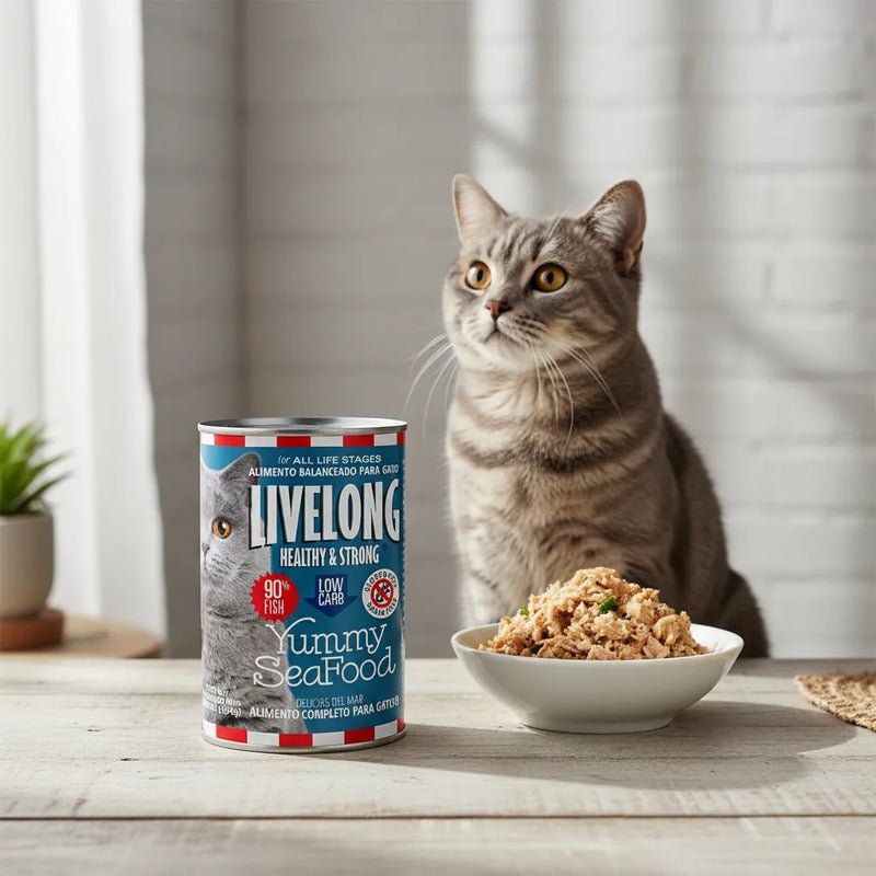 Alimento Natural Húmedo Para Gato Delicias Del Mar, 354 G