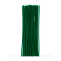 Limpia Pipas Chenille Natural Color Verde Bandera 30cm 72pz