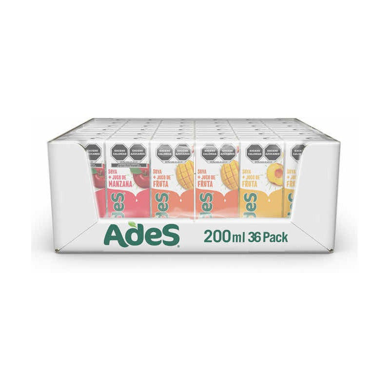 Bebida De Soya Ades 36 Pzas De 200ml