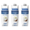 Calahua Bebida De Coco Coconut Milk Natural 3 Pz De 1 Litro