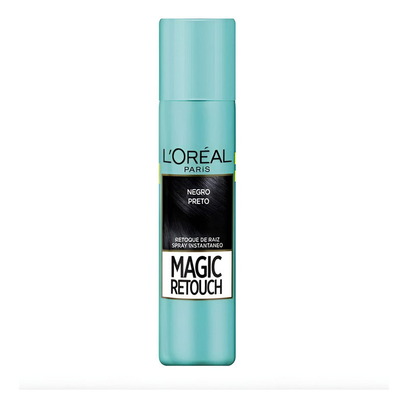 Retocador De Raíces L'oréal Magic Retouch Negro 3 Pz De 75ml Negro