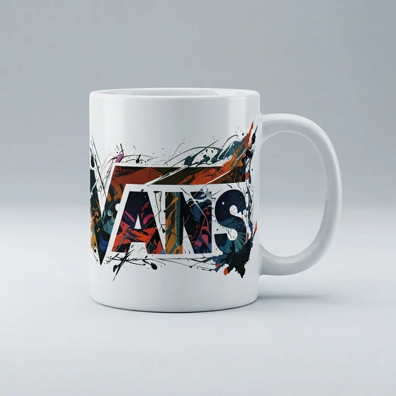 Taza De Cerámica Vans Logo Graffiti 11oz Blanco Vans