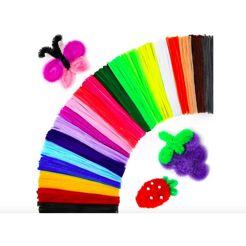 Limpia Pipas Natural De 30cm 144pz/ 12 Colores A Elegir