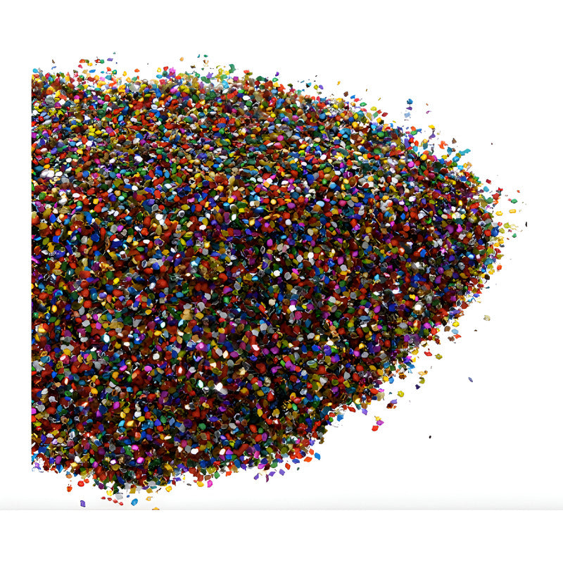 Diamantina #2 Multicolor Metalico De 0.6mm 12 Piezas De 50gr Multicolor