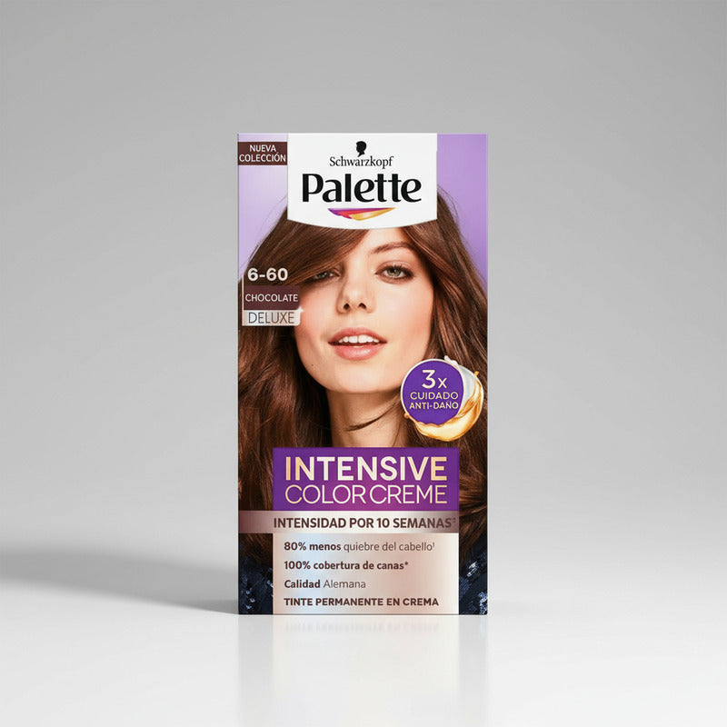 Tinte Para Cabello Palette 6-60 Chocolate Delux 4 Pz De 50ml 6-60 Chocolate Deluxe