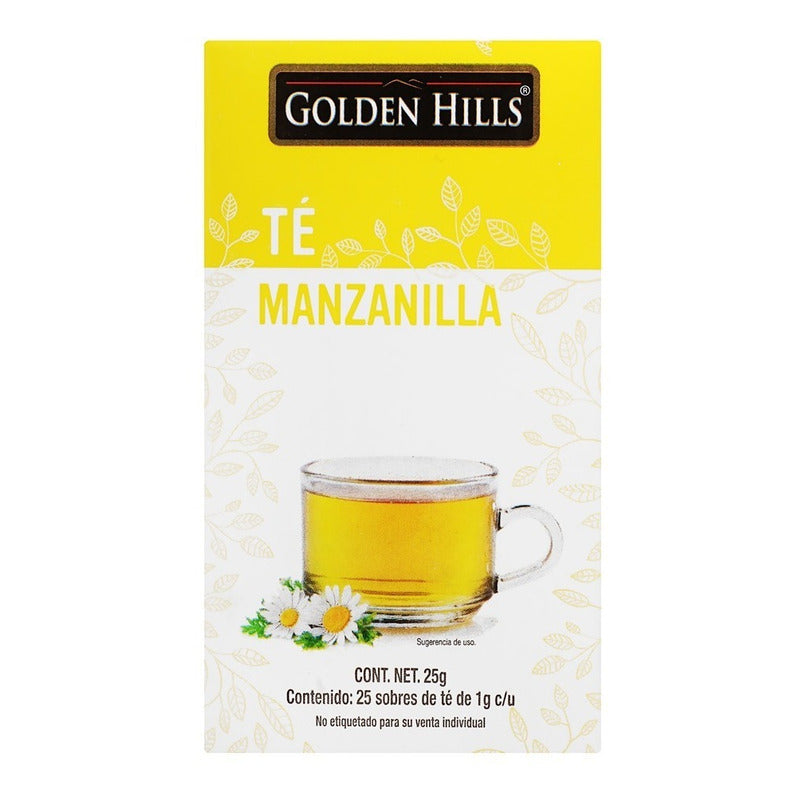 Te Manzanilla Golden Hills 25gr ( 6 Cajas) 25 Sobres C\caja