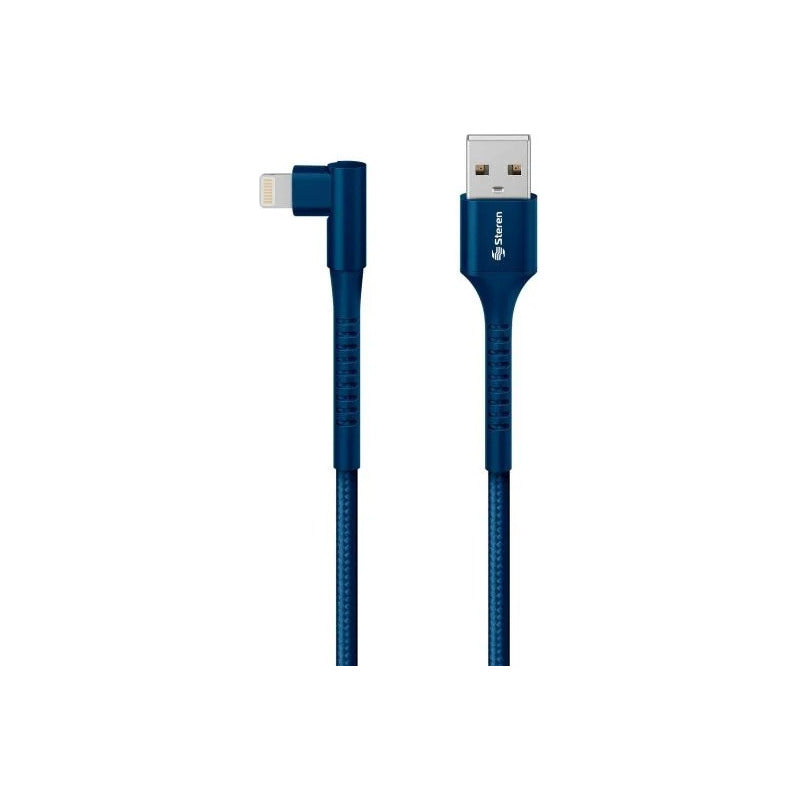 Cable Usb A Lightning Con Conector A 90° De 1 M Azul Steren  Azul