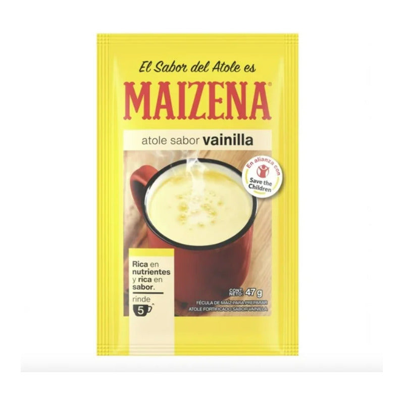 Fécula De Maíz Maizena Atole Sabor Vainilla 6 Piezas De 47gr